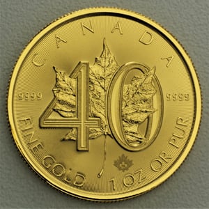 Goldmünze 1oz "Maple Leaf" 2019 40. Jubiläum (Kanada) - Hauptansicht