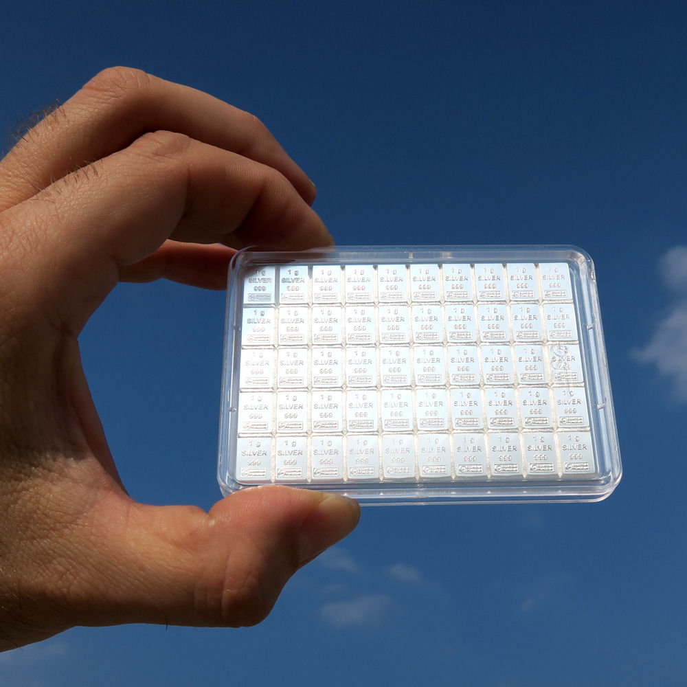 Silbertafel (50x 1g Feinsilber) "CombiBar" - Detailansicht 3