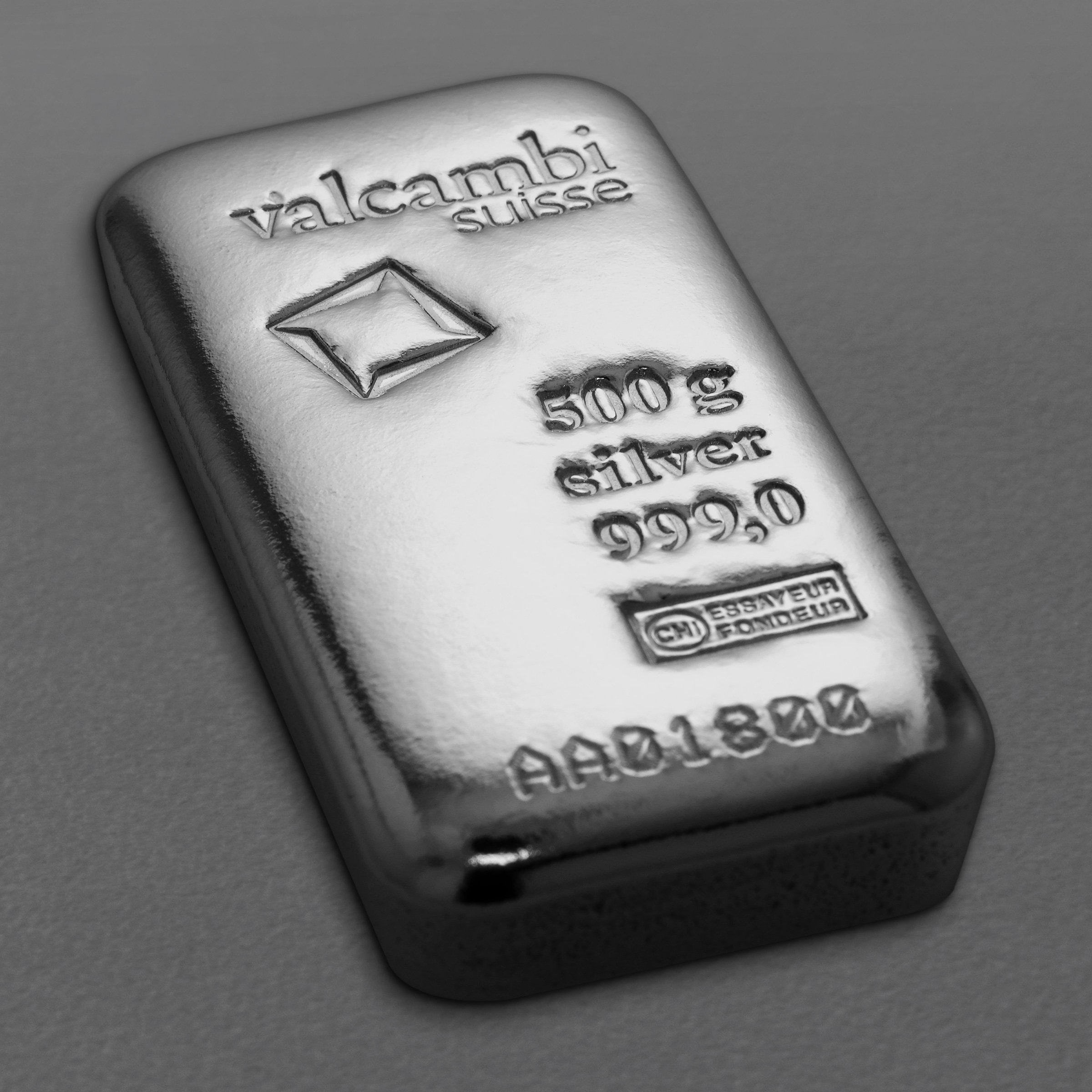Silberbarren 500g VALCAMBI gegossen - Detailansicht 3