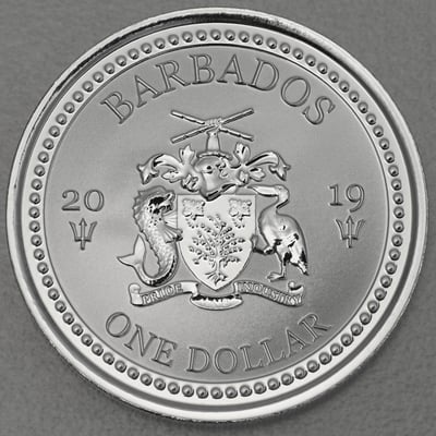 Silbermünze 1oz "Flying Fish" 2019 Barbados Fish (Barbados) - Miniaturansicht 2