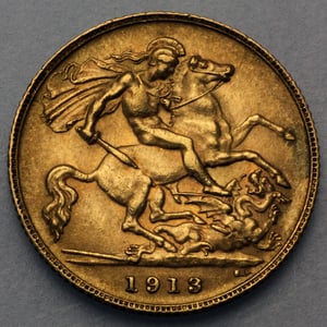 Goldmünze 1/2 Sovereign "Georg V." (Großbritannien) - Miniaturansicht 2