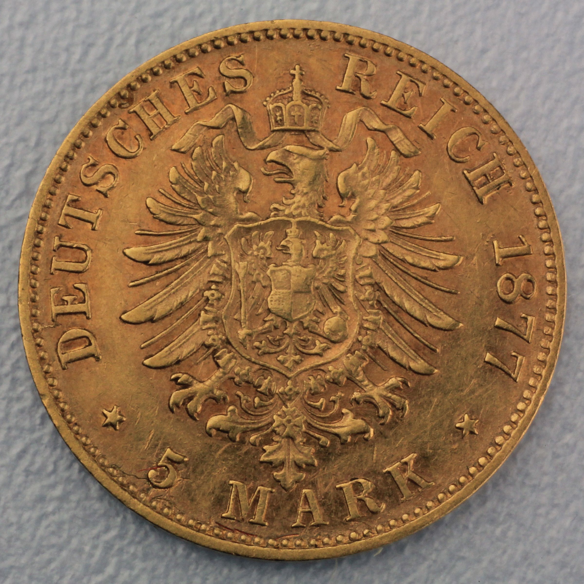 Goldmünze 5 Mark "Ludwig II." (Bayern) - Detailansicht 1