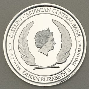 Silbermünze 1oz "Pax Et Justitia" 2020 (koloriert) Eastern Caribbean 8 (St. Vincent & die Grenadinen) - Miniaturansicht 2