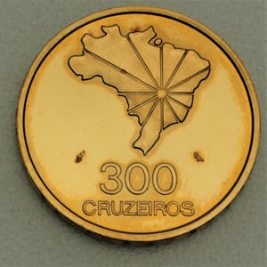 Goldmünze "300 Cruzeiros" (Brasilien) - Miniaturansicht 2