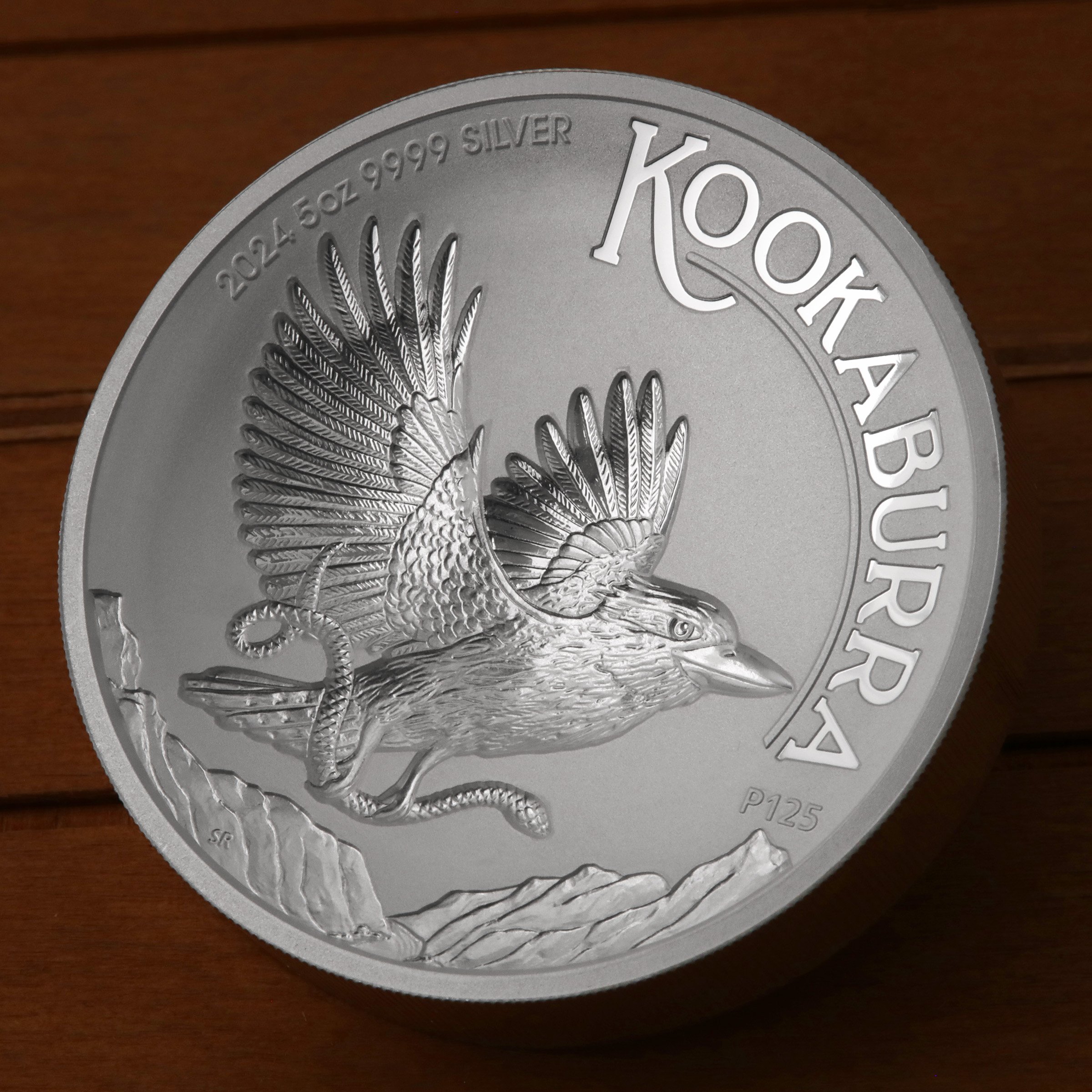 Silbermünze 5oz "Kookaburra" 2024 (PP/HR/incused) 19% (Australien) - Detailansicht 5