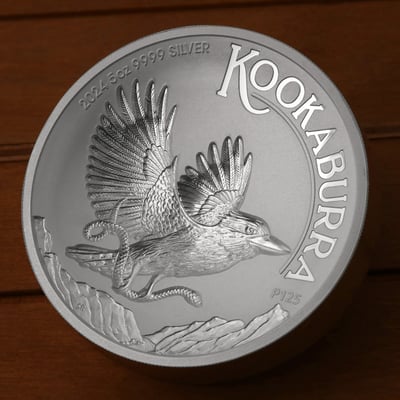 Silbermünze 5oz "Kookaburra" 2024 (PP/HR/incused) 19% (Australien) - Miniaturansicht 6