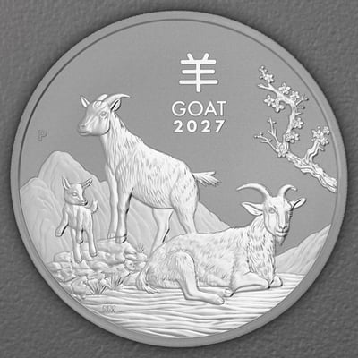Silbermünze 5oz "Ziege" 2027 Lunar III – Year of the Goat (Australien) - Hauptansicht
