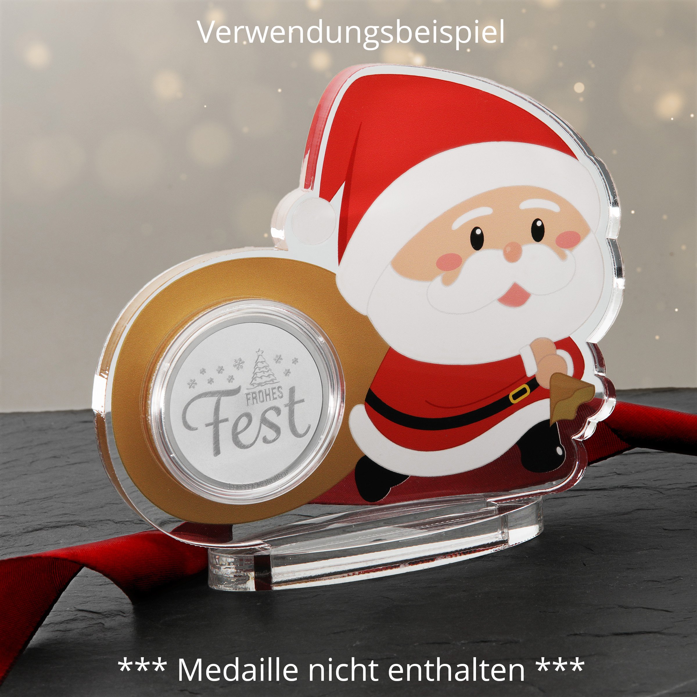 Acrylaufsteller "Santa Claus" für Medaillen und Münzen - Detailansicht 5