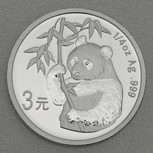 Silbermünze 1/4oz "Panda" 2007 verschiedene Motive 25 Jahre Panda Jubiläum (China) - Miniaturansicht 6