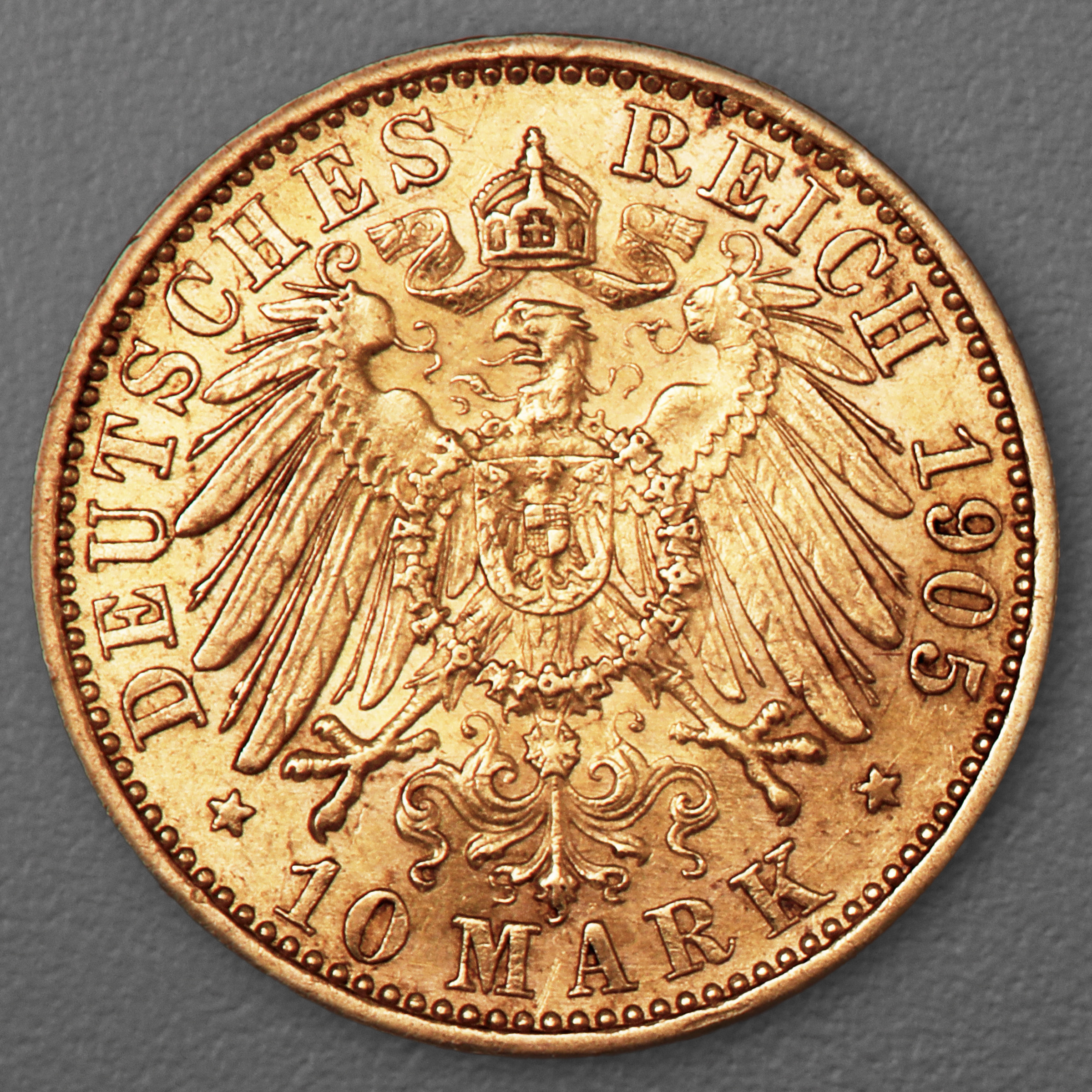 Goldmünze 10 Mark "Wilhelm II." 1905-A J.251 (Preußen) - Detailansicht 1