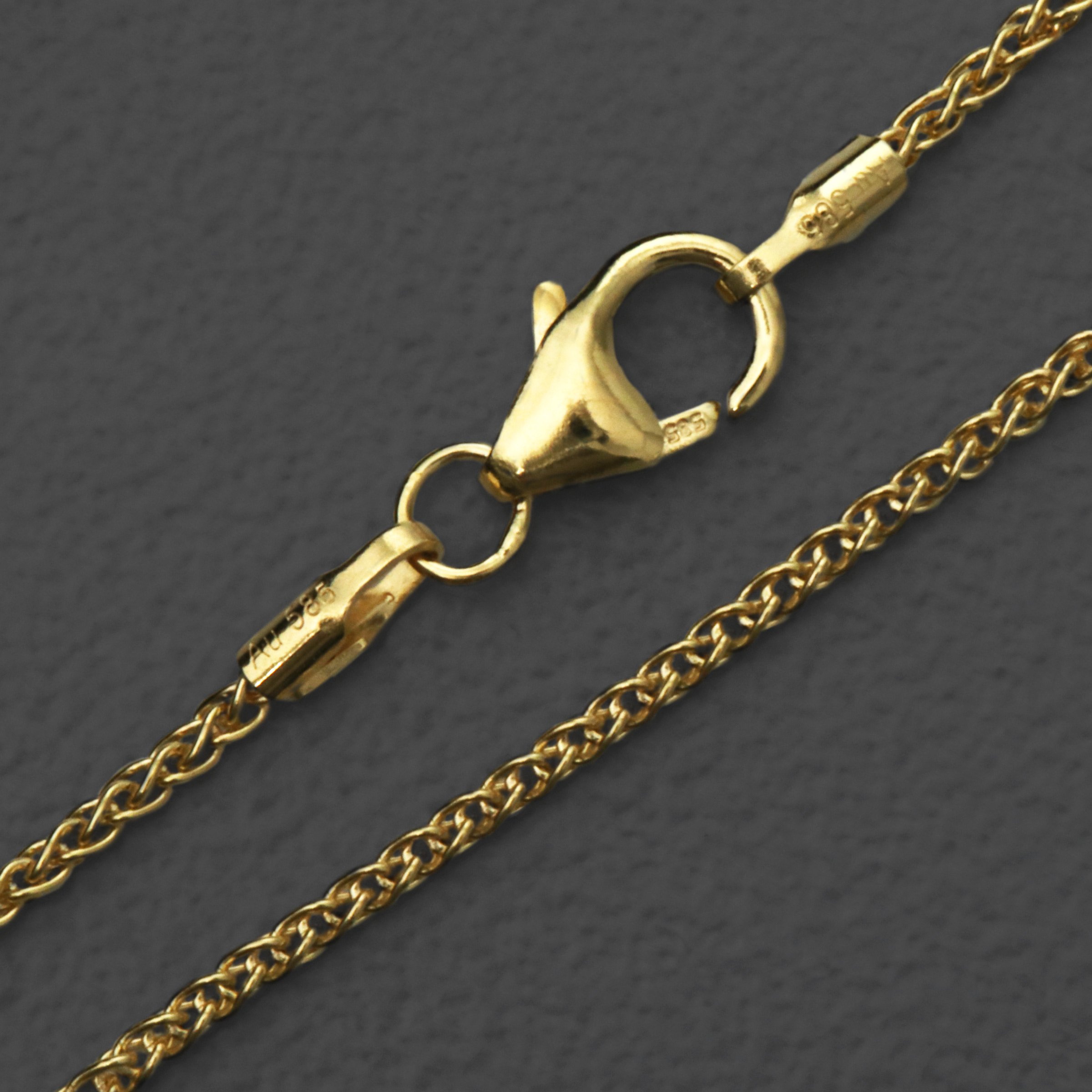 Goldkette 585er/50 cm "Zopf-Form" (14 kt GG) - Hauptansicht