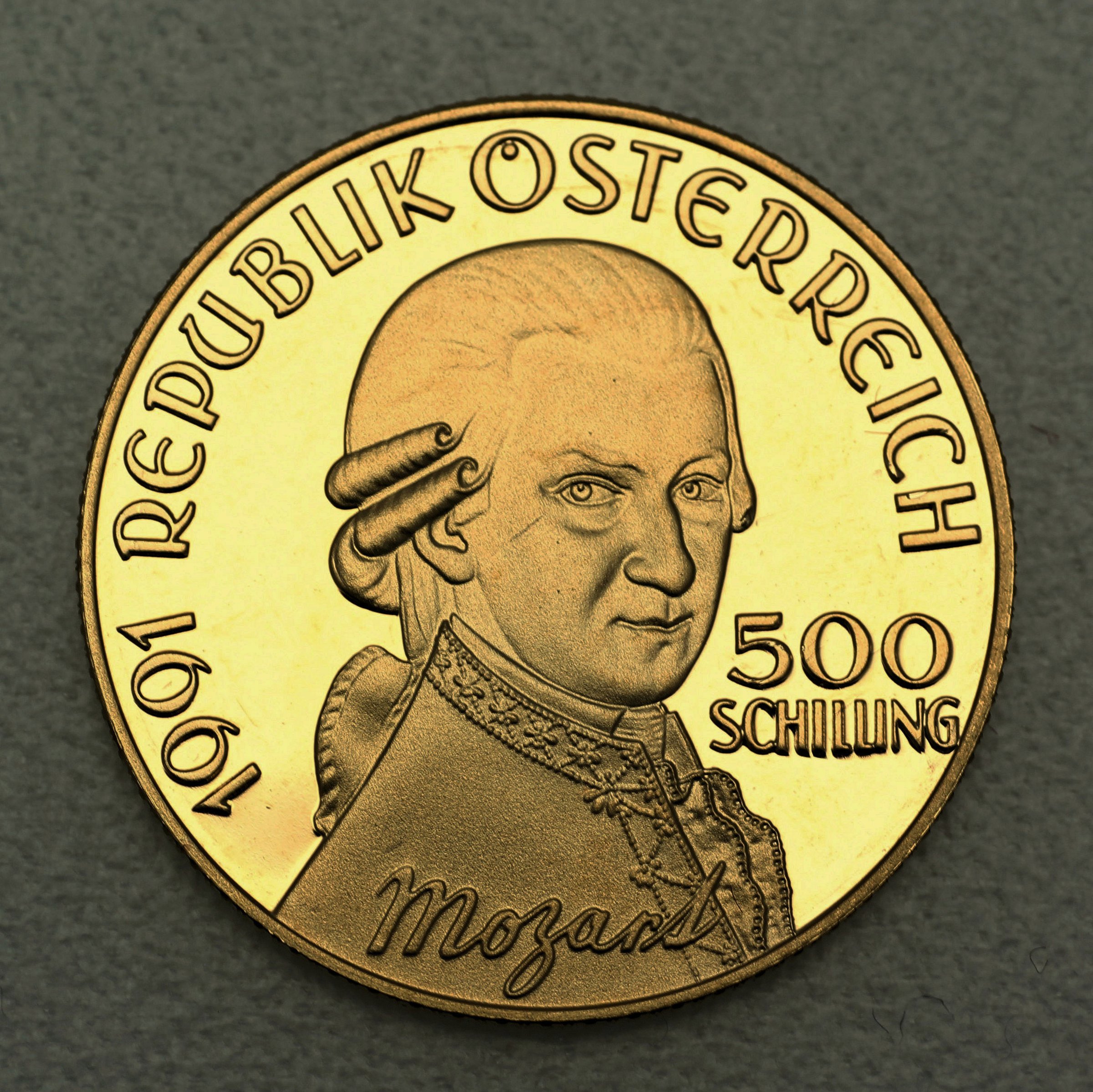 Goldmünze 500 Schilling "Don Giovanni" 1991 (PP) Mozart (Österreich) - Hauptansicht