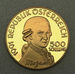 Goldmünze 500 Schilling "Don Giovanni" 1991 (PP) Mozart (Österreich) - Miniaturansicht 1
