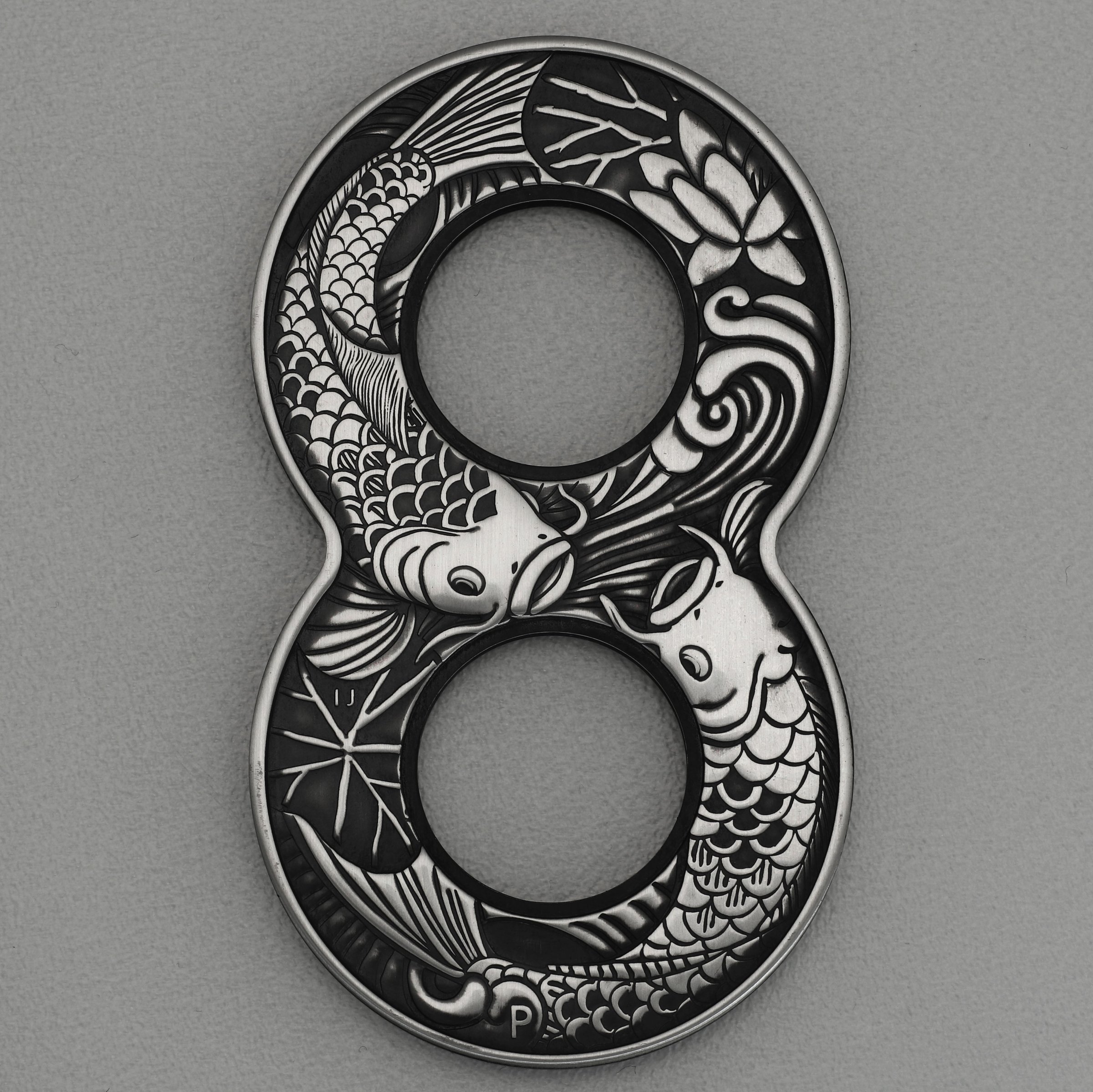 Silbermünze 2oz "Figure Eight Koi Fish" 2019 (AF) (Australien) - Hauptansicht