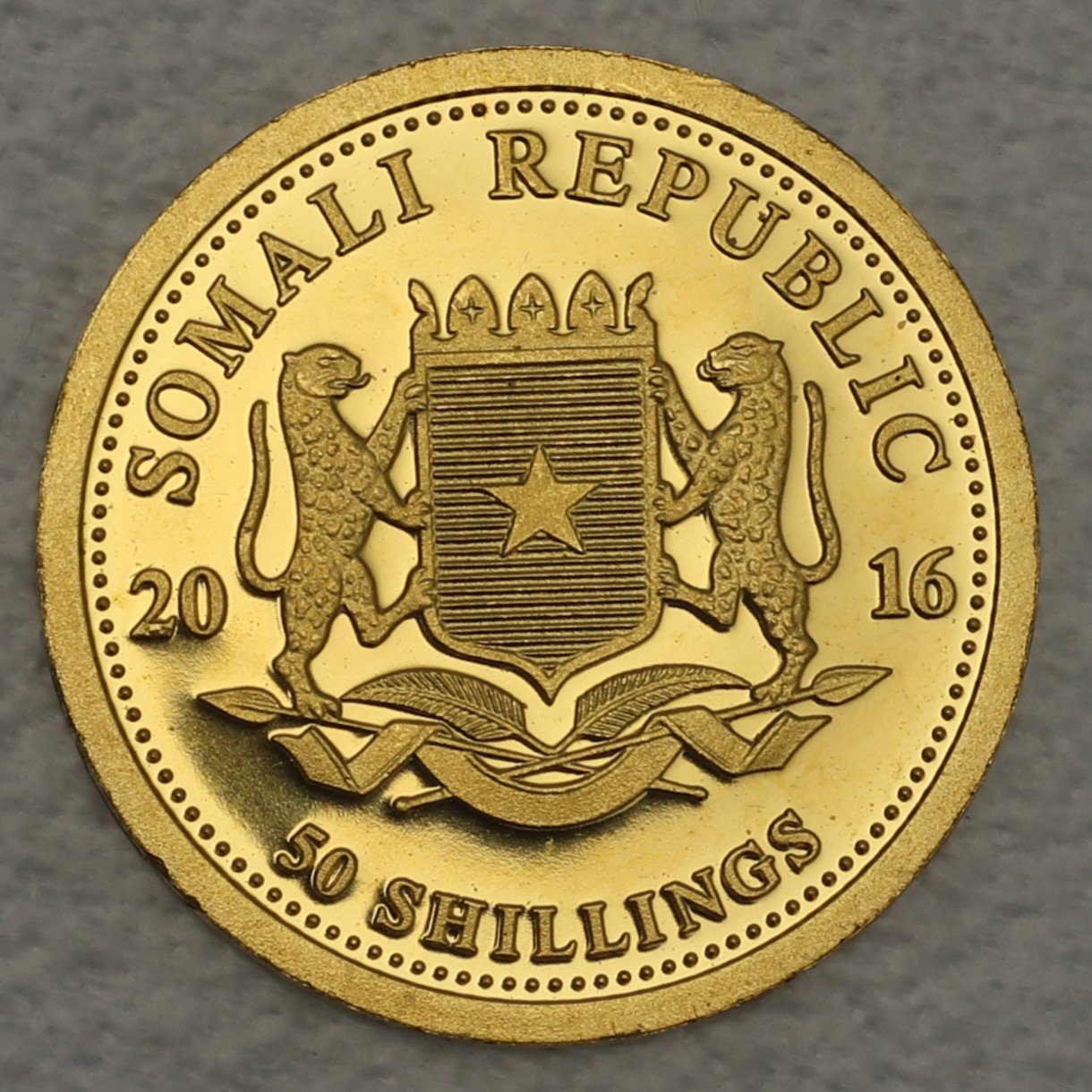 Goldmünze 1/25oz "Elefant" 2016 African Wildlife (Somalia) - Detailansicht 1