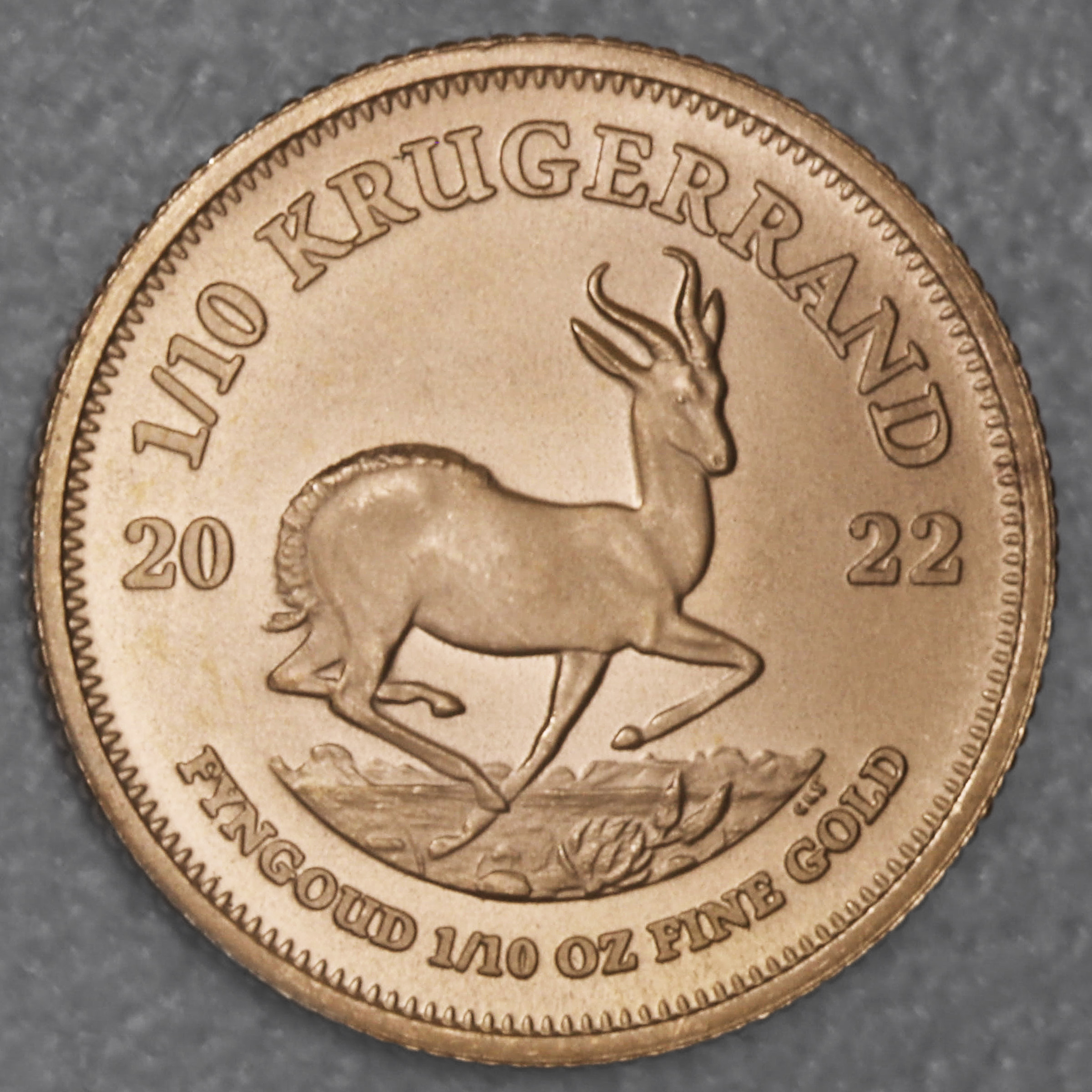 Goldmünze 1/10oz "Krügerrand" 2022 (Südafrika) - Hauptansicht