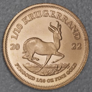 Goldmünze 1/10oz "Krügerrand" 2022 (Südafrika) - Hauptansicht