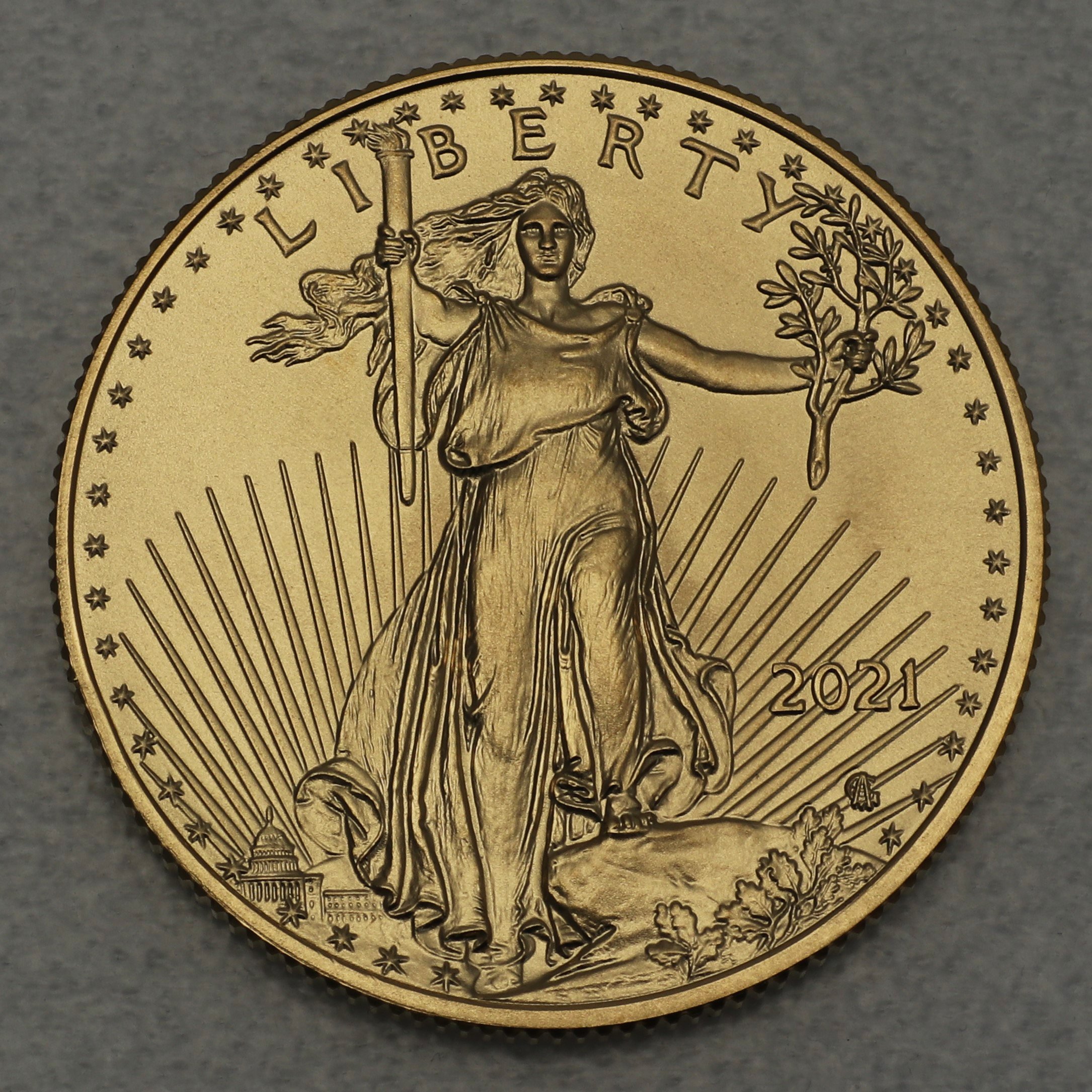 Goldmünze 1/4oz "American Eagle" 2021 (USA) - Detailansicht 1