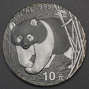 Silbermünze 1oz "Panda" 2002 (China) - Miniaturansicht 1