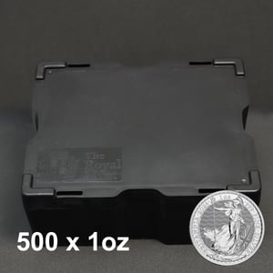 Silbermünze 500 x 1oz "Britannia" aktueller Jahrgang Masterbox 19% (Großbritannien) - Hauptansicht