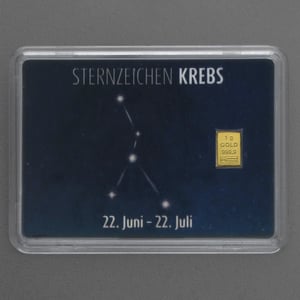 Goldbarren 1g "Sternzeichen: Krebs" (Flip) - Miniaturansicht 3
