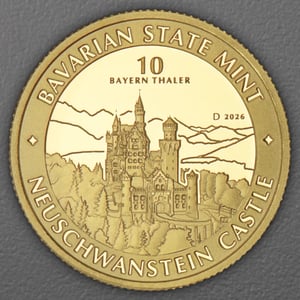 Gold 1/10oz "Schloss Neuschwanstein" 2026 Bayern Thaler (Deutschland) - Hauptansicht
