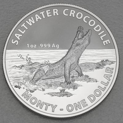 Silbermünze 1oz "Krokodil-Monty" 2016 Australian Saltwater Crocodiles (Australien) - Miniaturansicht 1