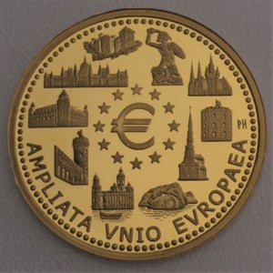 Goldmünze 100 Euro "EU-Erweiterung" 2004 (Belgien) - Hauptansicht
