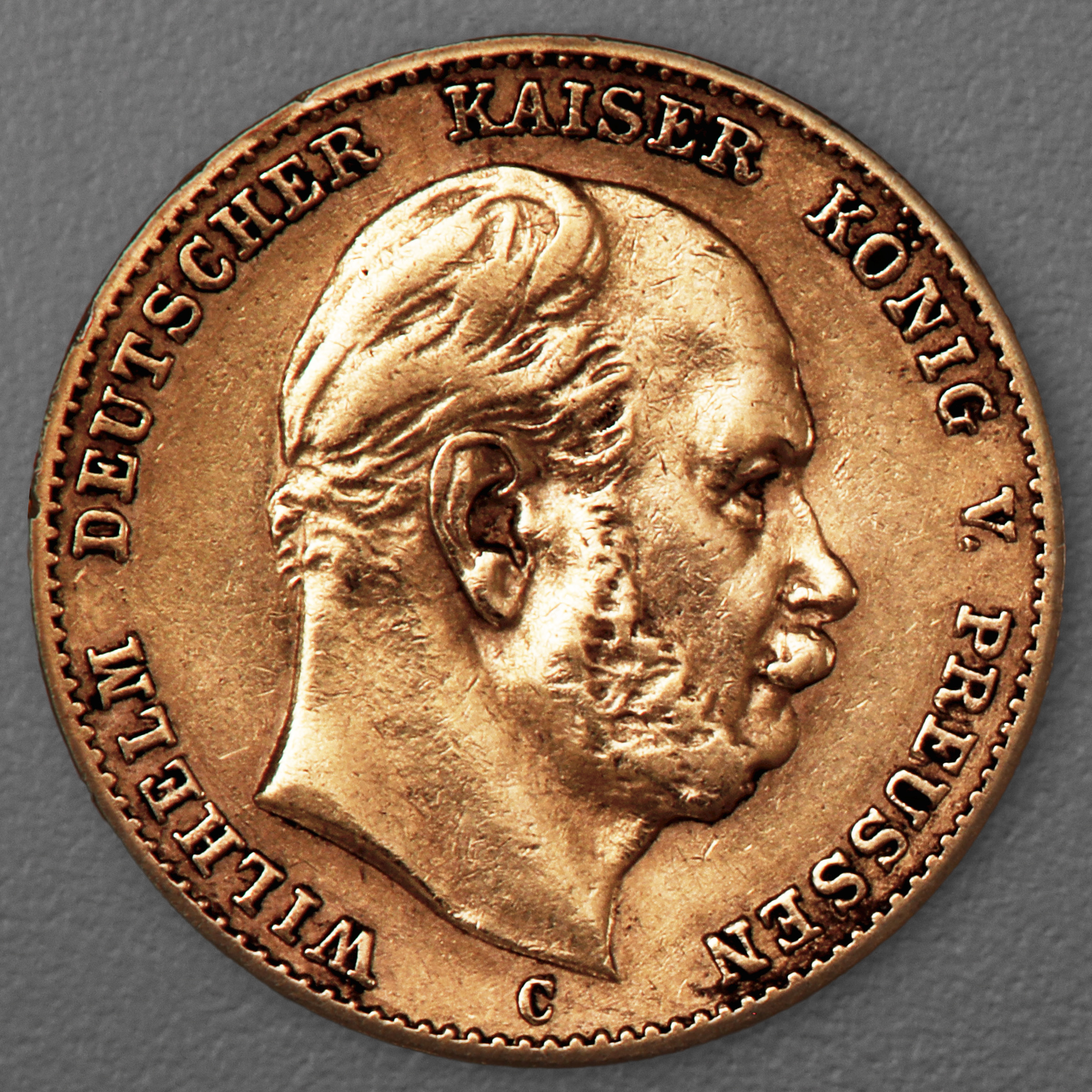 Goldmünze 10 Mark "Wilhelm I." 1874-C J.245 (Preußen) - Hauptansicht