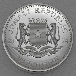 Silbermünze 1oz "Elefant" 2024 (PP/HR/vergoldet) African Wildlife (Somalia) - Miniaturansicht 2