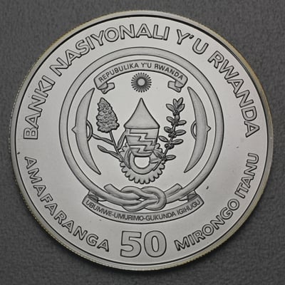 Silbermünze 1oz "Elefant" 2009 African Ounce (Ruanda) - Miniaturansicht 2