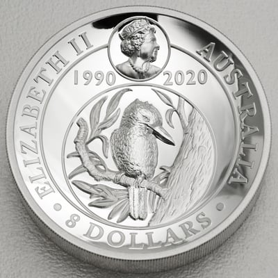 Silbermünze 5oz "Kookaburra" 2020 (PP/HR/verg.) (Australien) - Miniaturansicht 2