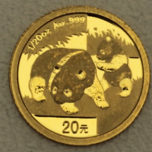 Goldmünze 1/20oz "Panda" 2008 (China) - Hauptansicht