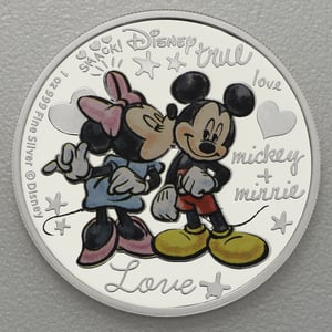 Silbermünze 1oz "Crazy in Love" 2015 (PP/kol.) Mickey & Minnie - Disney (Niue) - Hauptansicht