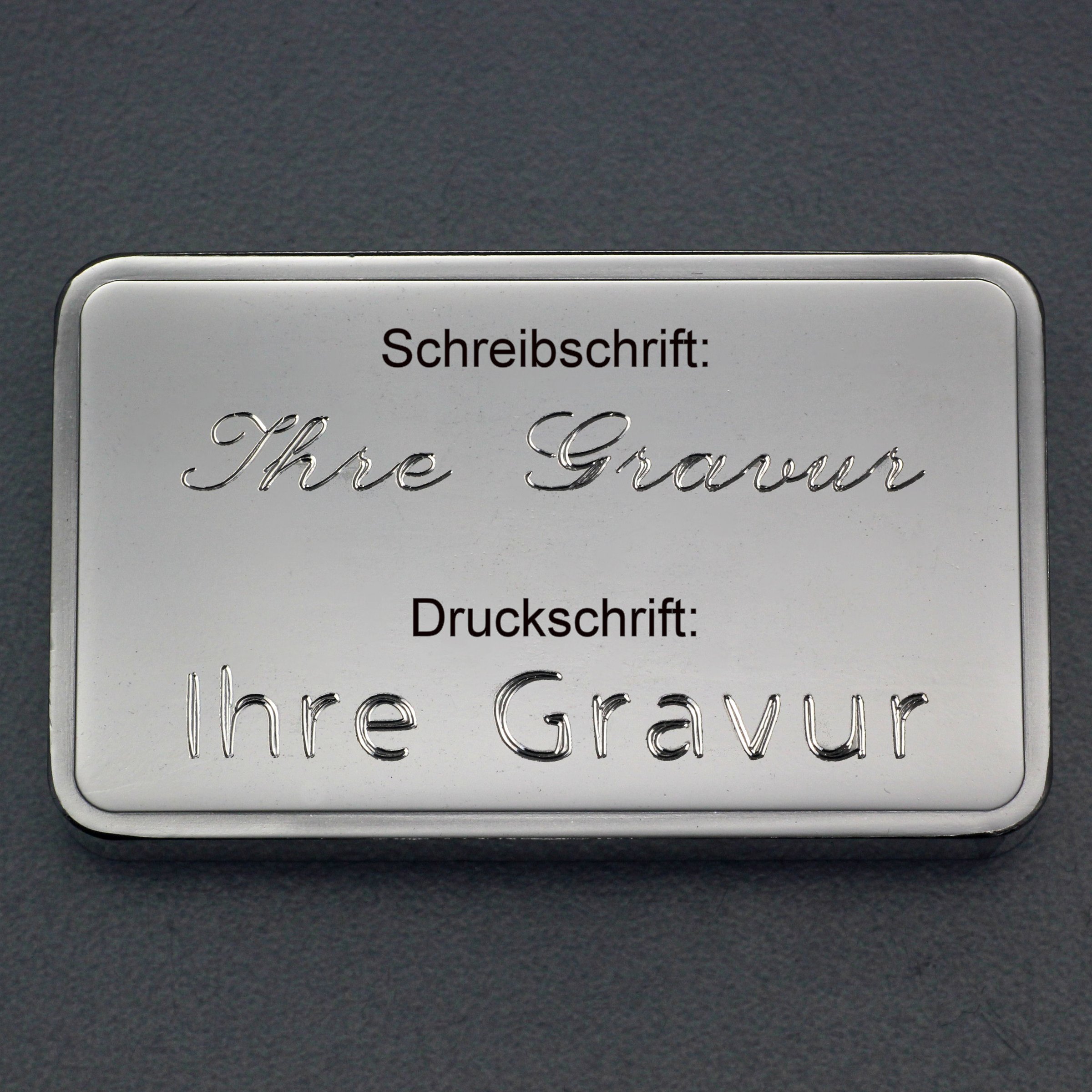 Silberbarren 1oz "Lorbeerkranz" gravierbar Recyclingsilber - Detailansicht 3