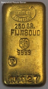 Goldbarren 250g "Resale" (div. Hersteller) - Miniaturansicht 2