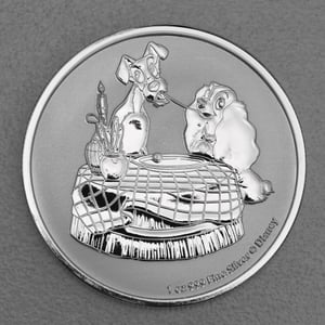 Silbermünze 1oz "Susi & Strolch" 2022 Disney (Niue) - Hauptansicht