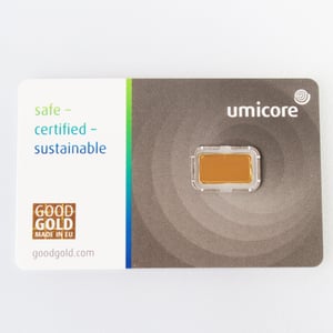 Goldbarren 1g UMICORE/Blister m. Zertifikat - Miniaturansicht 2