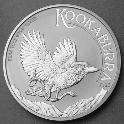 Silbermünze 10oz "Kookaburra" 2024 19% (Australien) - Miniaturansicht 1
