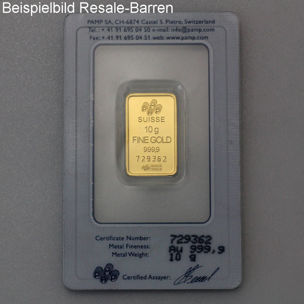 Goldbarren 10g "Resale" (div. Hersteller) - Detailansicht 4
