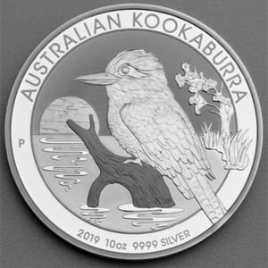 Silbermünze 10oz "Kookaburra" 2019 (Australien) - Miniaturansicht 1