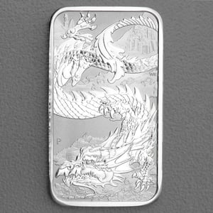 Silber Münzbarren 1oz "Rectangular Dragon" 2023 diff. (Australien) - Miniaturansicht 1