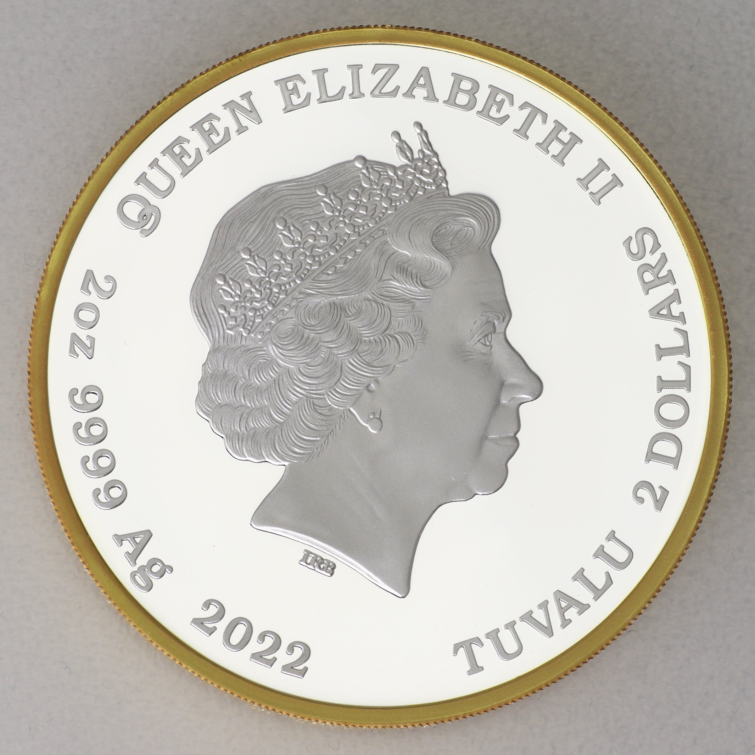 Silbermünze 2oz "James Bond 007" 2022 (PP/vergol.) 60 Years of James Bond (Tuvalu) - Detailansicht 1