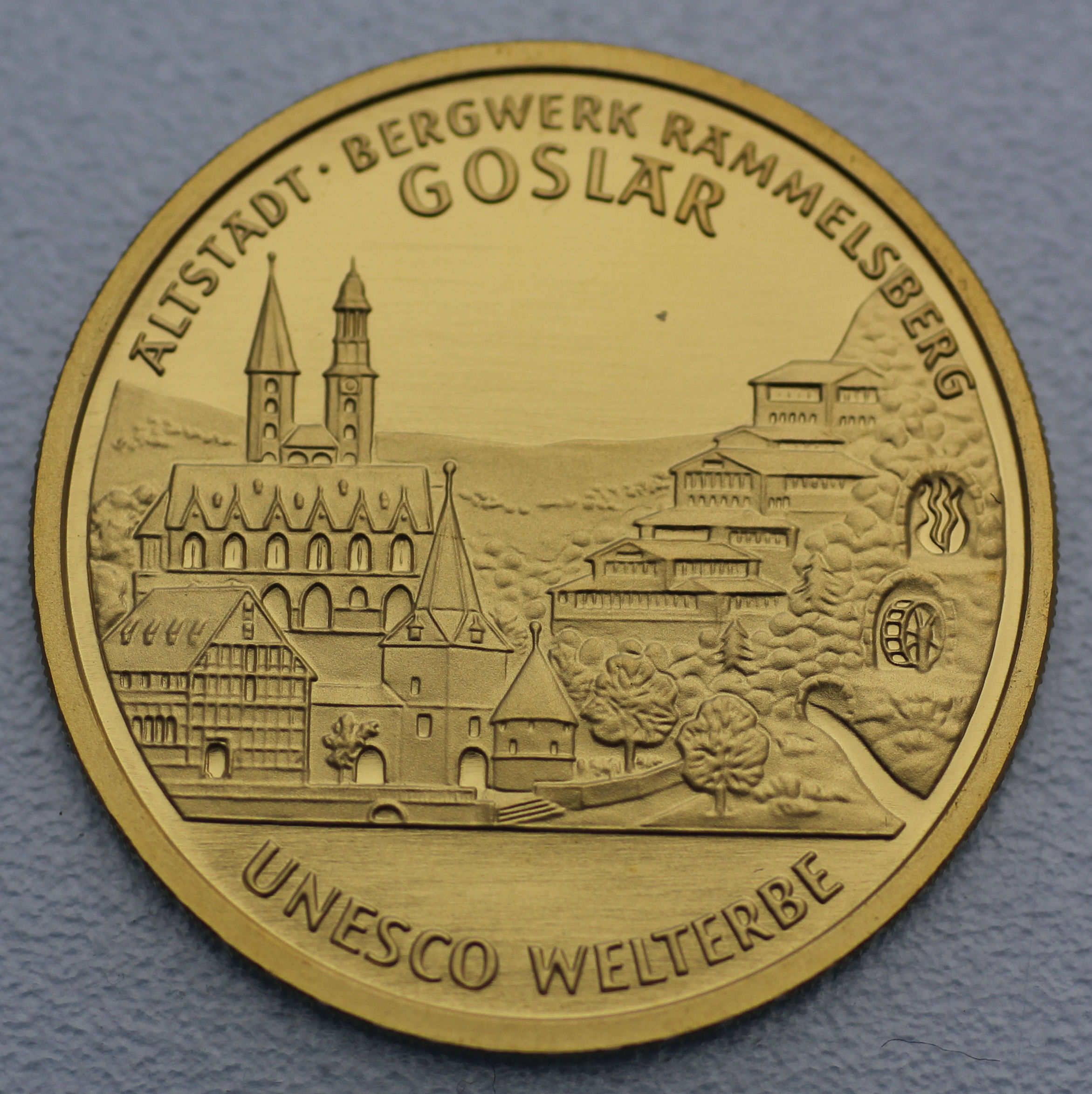 Goldmünze 100 Euro "Goslar" 2008 Unesco-Weltkulturerbe (Deutschland) - Hauptansicht