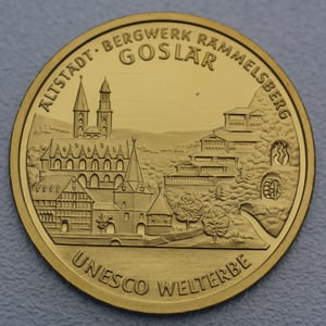 Goldmünze 100 Euro "Goslar" 2008 Unesco-Weltkulturerbe (Deutschland) - Hauptansicht
