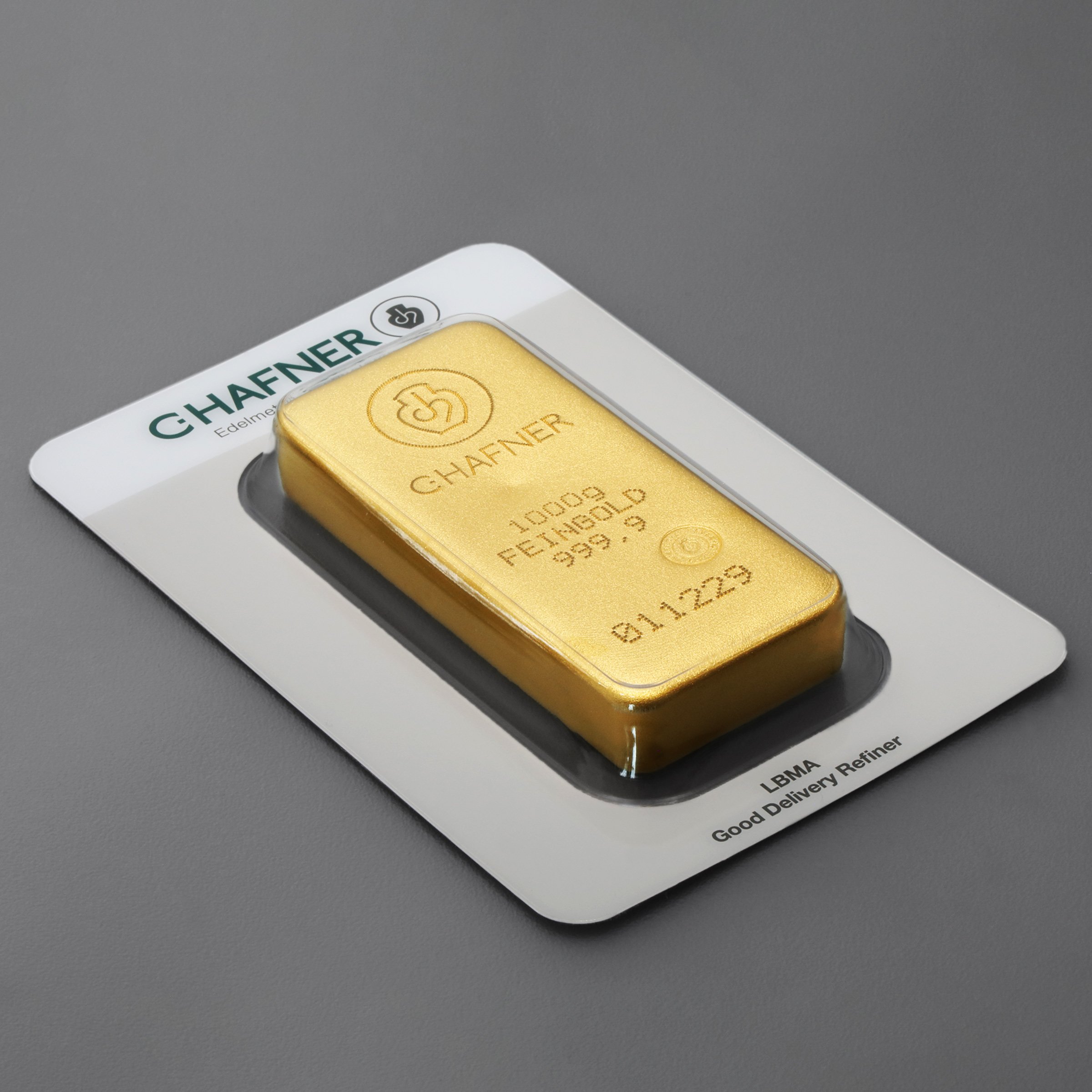 Goldbarren 1000g "C.HAFNER - Gussform" - Detailansicht 2