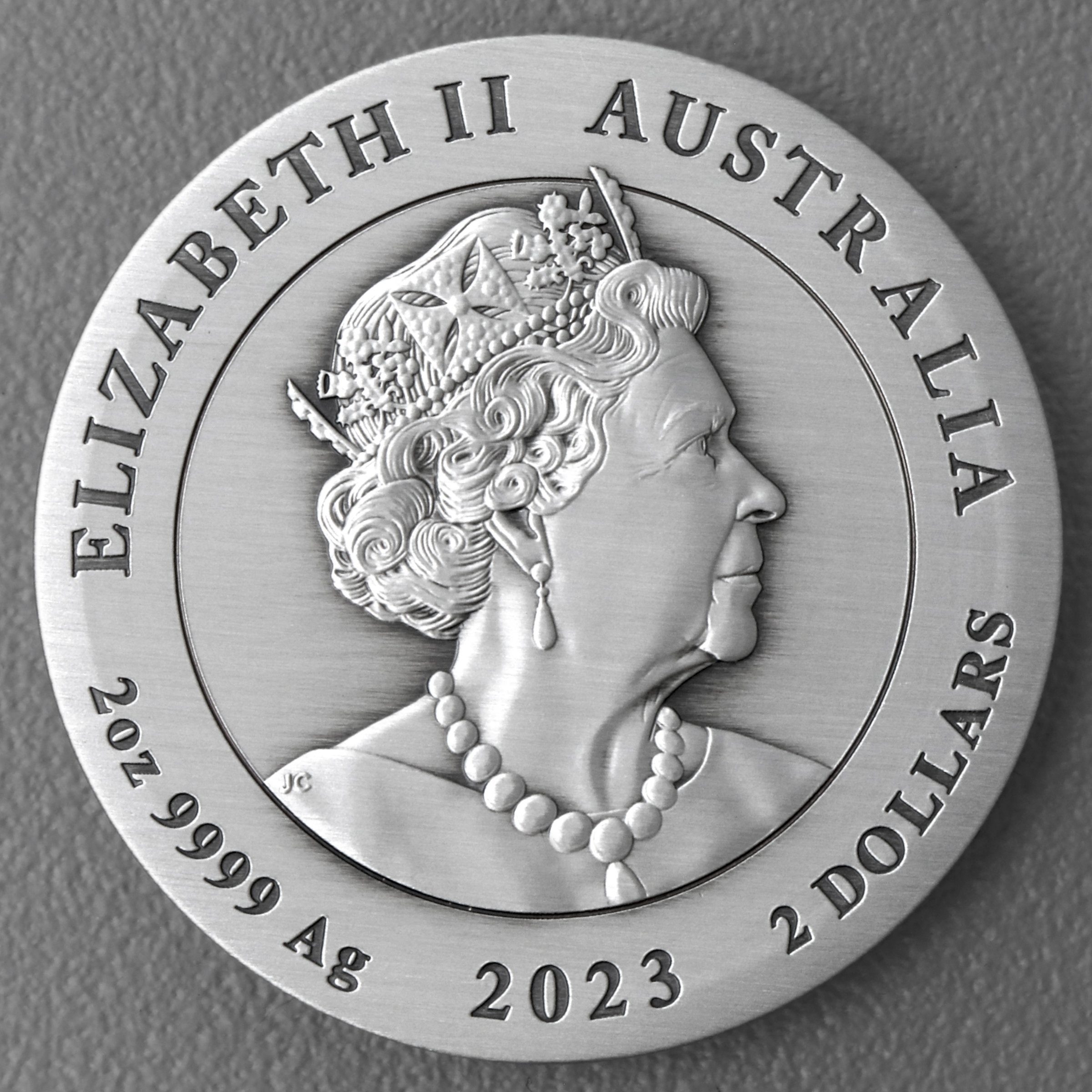 Silbermünze 2oz "Hase" 2023 (AF) Lunar III – Year of the Rabbit 19% (Australien) - Detailansicht 1