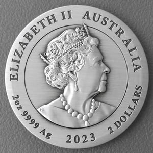 Silbermünze 2oz "Hase" 2023 (AF) Lunar III – Year of the Rabbit 19% (Australien) - Miniaturansicht 2