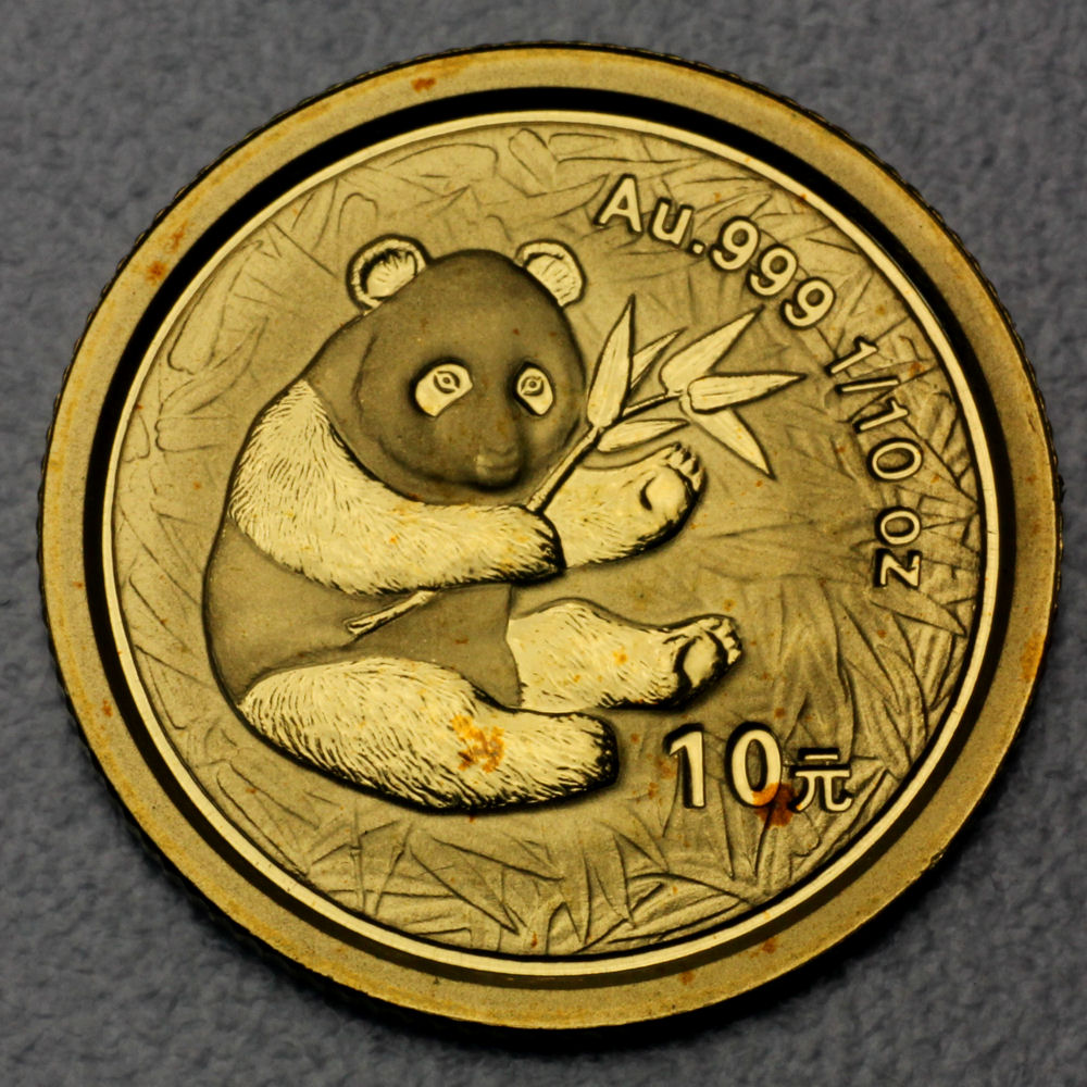 Goldmünze 1/10oz "Panda" 2000 (China) - Hauptansicht
