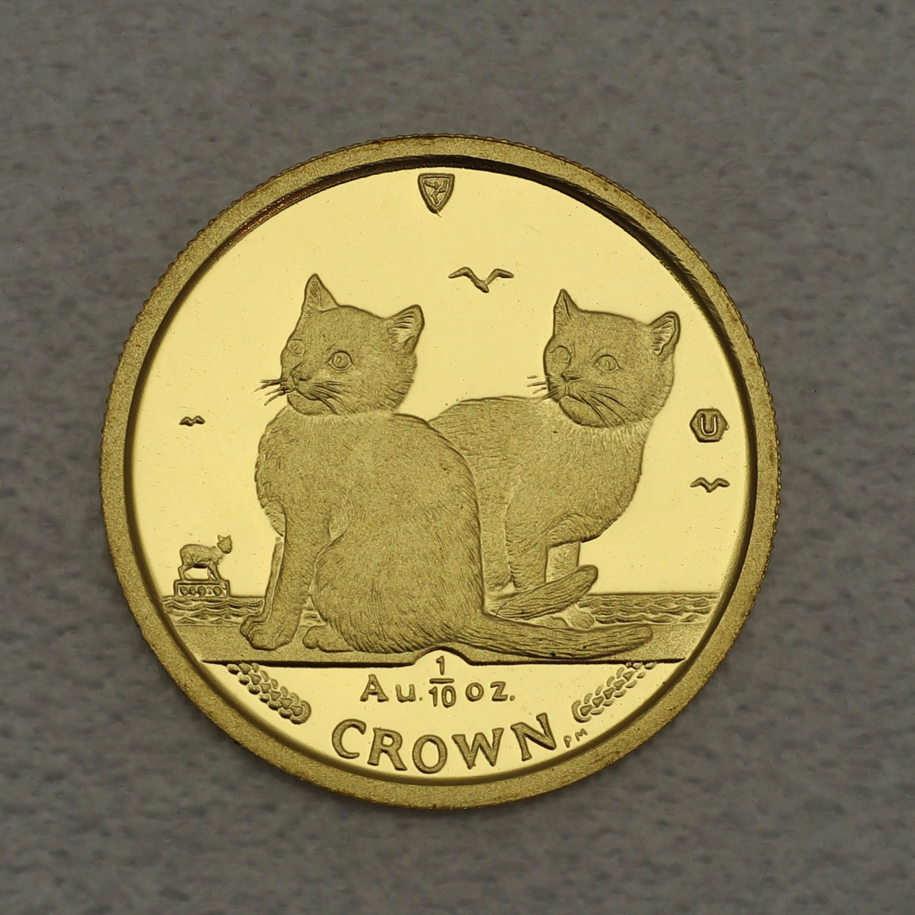 Goldmünze 1/10oz "Balinese Kittens" 2003 Cats (Isle of Man) - Hauptansicht